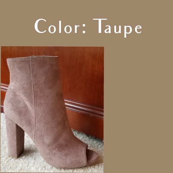 👠J.Adams Peep Toe Open Toe Bootie Chunky Heel👠 - Picture 4 of 5